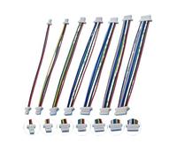 ROBAUN 50 conectores mini SH de 1,0 mm de paso, 2/3/4/5/6/7/8 pines, hembra, for cable electrónico, 10 cm, 28 AWG(Female to Female,7Pin)