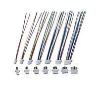 ROBAUN 50 conectores mini SH de 1,0 mm de paso, 2/3/4/5/6/7/8 pines, hembra, for cable electrónico, 10 cm, 28 AWG(Female,6Pin)