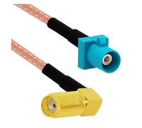 ROBAUN Adaptador de Cable de coleta Macho Hembra Tipo Z Universal Azul a Conector SMA RG316 de 15 cm/30 cm/50 cm/100 cm(Type6,50CM)