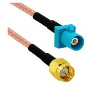 ROBAUN Adaptador de Cable de coleta Macho Hembra Tipo Z Universal Azul a Conector SMA RG316 de 15 cm/30 cm/50 cm/100 cm(Type1,50CM)