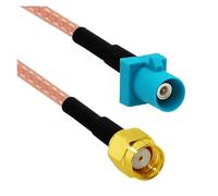 ROBAUN Adaptador de Cable de coleta Macho Hembra Tipo Z Universal Azul a Conector SMA RG316 de 15 cm/30 cm/50 cm/100 cm(Type2,50CM)