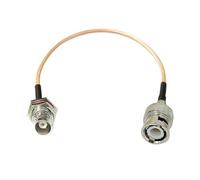 ROBAUN Adaptador de cable de conexión en espiral BNC macho a conector hembra RG316 de 15 cm, 30 cm, 50 cm y 100 cm(BNCJ-BNCK,15CM)