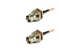 ROBAUN Adaptador de cable de conexión en espiral BNC macho a conector hembra RG316 de 15 cm, 30 cm, 50 cm y 100 cm(BNCK-BNCK,100CM)