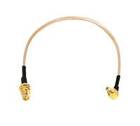 ROBAUN Adaptador de cable de extensión de antena con conector hembra SMA a conector macho MMCX en ángulo recto RG174 RG178 RG316(RG178,1000cm)