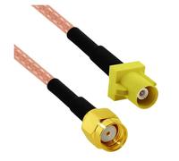 ROBAUN Adaptador de Cable Flexible Fakra Curry Code K Macho Hembra a Conector SMA RG174 de 15 cm/30 cm/50 cm/100 cm for XM(Type2,50CM)