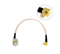 ROBAUN Adaptador de cable puente de ángulo recto con conector MCX a TNC macho for extensión de módem inalámbrico RG316 de 15 cm/30 cm/50 cm(15cm)