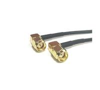ROBAUN Adaptador de Cable Puente de ángulo Recto Macho SMA a Conector RP SMA de 90 Grados RG316 RG174 RG58 RG142 de 15 cm/40 cm/100 cm(RG174,1000CM)