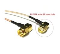 ROBAUN Adaptador de Cable Puente de ángulo Recto Macho SMA a Conector RP SMA de 90 Grados RG316 RG174 RG58 RG142 de 15 cm/40 cm/100 cm(RG178,100CM)