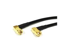 ROBAUN Adaptador de Cable Puente de ángulo Recto Macho SMA a Conector RP SMA de 90 Grados RG316 RG174 RG58 RG142 de 15 cm/40 cm/100 cm(RG58,500CM)
