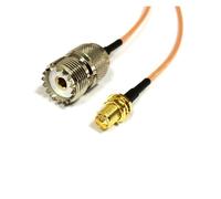 ROBAUN Adaptador de Cable Puente SMA Hembra Macho con Conector UHF SO239 RG316 de 15 cm y 6" for módem inalámbrico(Type10,100cm)
