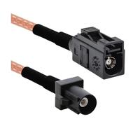 ROBAUN Adaptador de Cable Tipo A Macho Hembra Negro a Conector SMA RG316 de 15 cm/30 cm/50 cm/100 cm for Antena(Type14,50CM)