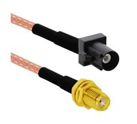 ROBAUN Adaptador de Cable Tipo A Macho Hembra Negro a Conector SMA RG316 de 15 cm/30 cm/50 cm/100 cm for Antena(Type3,100CM)