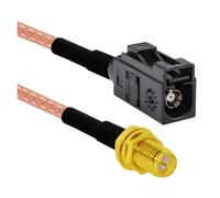 ROBAUN Adaptador de cable tipo A macho hembra negro a conector SMA RG316 de 15 cm/30 cm/50 cm/100 cm for antena(Type10,15CM)