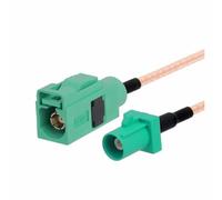ROBAUN Cable adaptador de coleta Fakra tipo E macho hembra verde a conector SMA RG316 de 15 cm/30 cm/50 cm/100 cm for conexión en automóvil(Type14,15CM)
