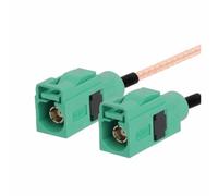 ROBAUN Cable adaptador de coleta Fakra tipo E macho hembra verde a conector SMA RG316 de 15 cm/30 cm/50 cm/100 cm for conexión en automóvil(Type15,30CM)