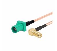 ROBAUN Cable adaptador de coleta Fakra tipo E macho hembra verde a conector SMA RG316 de 15 cm/30 cm/50 cm/100 cm for conexión en automóvil(Type6,50CM)