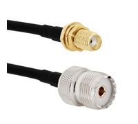 ROBAUN Cable coaxial RG58 SMA Macho Hembra a Conector UHF SO239 PL259 Adaptador de coleta de 30 cm/50 cm/100 cm(SMAK-UHFK,100CM)