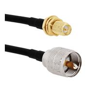 ROBAUN Cable coaxial RG58 SMA macho hembra a conector UHF SO239 PL259 adaptador de coleta de 30 cm/50 cm/100 cm(RPSMAK-UHFJ,300CM)