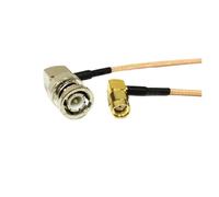 ROBAUN Cable coaxial RP SMA macho en ángulo recto a conector BNC RA de 90 grados RG316 de 15 cm y 6" for dos vías UV-5R(100cm)