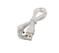 ROBAUN Cable de alimentación de CC acodado USB 2.0 Tipo A Macho de 5 V a Conector Macho de 3,5 x 1,35 mm, Color Blanco(5Pcs)