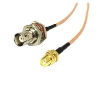 ROBAUN Cable de antena de 10 piezas, 15 cm, SMA hembra, interruptor de mamparo, conector BNC hembra, tuerca, adaptador de coleta de chasis