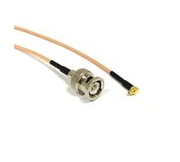 ROBAUN Cable de conexión en ángulo recto macho MMCX con conector BNC y conector en espiral RG316 de 15 cm/30 cm/50 cm/100 cm(MMCX right angle,15cm)