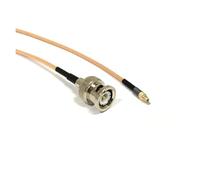 ROBAUN Cable de conexión en ángulo recto macho MMCX con conector BNC y conector en espiral RG316 de 15 cm/30 cm/50 cm/100 cm(MMCX straight,100cm)