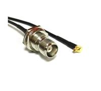 ROBAUN Cable de conexión en ángulo Recto Macho MMCX con Interruptor de Tuerca Hembra TNC RG316 de 15 cm for módem inalámbrico(RG174,500CM)