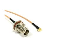ROBAUN Cable de conexión en ángulo Recto Macho MMCX con Interruptor de Tuerca Hembra TNC RG316 de 15 cm for módem inalámbrico(RG316,400CM)