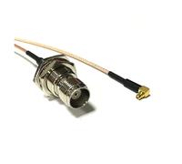 ROBAUN Cable de conexión en ángulo recto macho MMCX con interruptor de tuerca hembra TNC RG316 de 15 cm for módem inalámbrico(RG178,15CM)