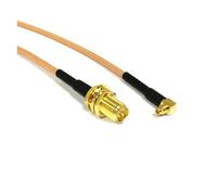 ROBAUN Cable de conexión en ángulo recto RP SMA hembra con interruptor MMCX macho RG316 RG174 RG178 de 15 cm y 6"(RG178,1000CM)
