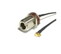 ROBAUN Cable de conexión en ángulo recto tipo N hembra a conector macho MMCX RG316 RG174 RG178 de 15 cm/30 cm/50 cm/100 cm for enrutador(RG174,1000CM)