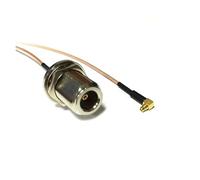 ROBAUN Cable de conexión en ángulo Recto Tipo N Hembra a Conector Macho MMCX RG316 RG174 RG178 de 15 cm/30 cm/50 cm/100 cm for enrutador(RG178,1000CM)