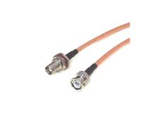 ROBAUN Cable de conexión en espiral BNC macho con interruptor hembra RG316 RG174 RG58 RG142 de 15 cm/30 cm/50 cm/100 cm(RG142,200CM)