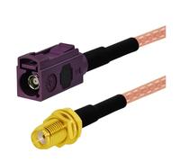 ROBAUN Cable de conexión en espiral RG316 de 15 cm, 30 cm, 50 cm y 100 cm con conector hembra SMA a conector hembra F-kra-A/B/C/D/E/F/G/H/I/K/Z(SMA-D,100CM)