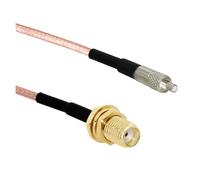 ROBAUN Cable de extensión de módem TS9 hembra recto a SMA hembra, adaptador de coleta con tuerca de conexión RG316 de 15 cm/30 cm/50 cm(50cm)