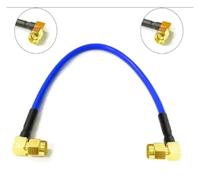 ROBAUN Cable de puente de 90 grados con conector SMA macho y conmutador de ángulo recto RG316 RG402 de 42 cm de largo(RG402)