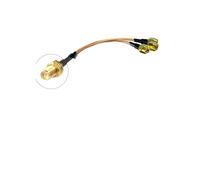 ROBAUN Cable divisor combinador de RP SMA hembra con clavija interior a 3 conectores macho RP SMA, orificio interior, RG178, 15 cm, 6" for enrutador(15cm)
