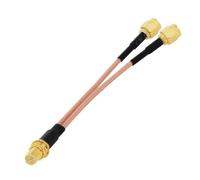 ROBAUN Cable Divisor de extensión de enrutador inalámbrico, Conector Hembra RP SMA a Conector SMA inverso 2X, Orificio Interior, RG316, 15 cm, 6"(50cm)