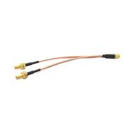 ROBAUN Cable Divisor Tipo Y de 15 cm y 6 Pulgadas con Tuerca Hembra SMA a Conector Macho 2X for enrutador(SMAJ-2XSMAK,15CM)