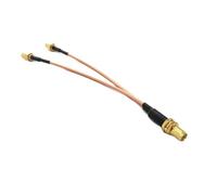 ROBAUN Cable Divisor Tipo Y de 15 cm y 6 Pulgadas con Tuerca Hembra SMA a Conector Macho 2X for enrutador(SMAK-2XSMAJ,30CM)