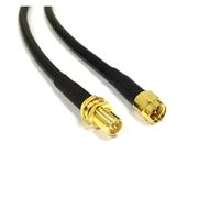 ROBAUN Cable puente de clavija interior de conector hembra RP-SMA a conector macho SMA RG174 RG178 RG316 RG58 RG142(RG58,500CM)