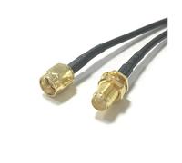 ROBAUN Cable Puente de Clavija Interior de Conector Hembra RP-SMA a Conector Macho SMA RG174 RG178 RG316 RG58 RG142(RG174,500CM)