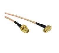 ROBAUN Cable puente RA en ángulo recto con conector hembra SMA a conector SMB de 15 cm(RG316,20CM)