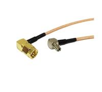 ROBAUN Cable Puente SMA Macho RA de 90 Grados con Conector en ángulo Recto TS9 de 15 cm, 6"/30 cm/50 cm/100 cm for módem(100cm)