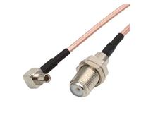 ROBAUN Cable TS9 Adaptador de coleta hembra tipo F con interruptor en ángulo recto RG316 15/20/30/50/100 cm(20cm)