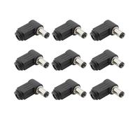 ROBAUN Conector Adaptador de CC de 5,5 mm x 2,1 mm en ángulo Recto, Conector Macho for soldar, Conector de CC de 90 Grados.(20Pcs)