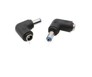 ROBAUN Conector de CC hembra de 5,5 x 2,1 mm, adaptador de corriente CC a conector macho de 6,0 x 4,4 mm, 6,3 x 3,0 mm, 5,5 x 2,5 mm, 5,5 x 1,7 mm, 4,8 x 1,7 mm, 4,0 x 1,7 mm, ángulo recto.(D,5Pcs)
