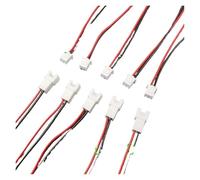 ROBAUN Conectores Macho y Hembra de 2 Pines con Cables (5/10 Pares, Paso de 1,25 mm, PH 2,0 mm y XH 2,54 mm)(Pitch 2.54mm,10Pairs)