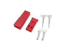 ROBAUN Kit de conector de terminal de crimpado con carcasa de plástico, conector macho y hembra SYP de 2 pines, color rojo(50Set)